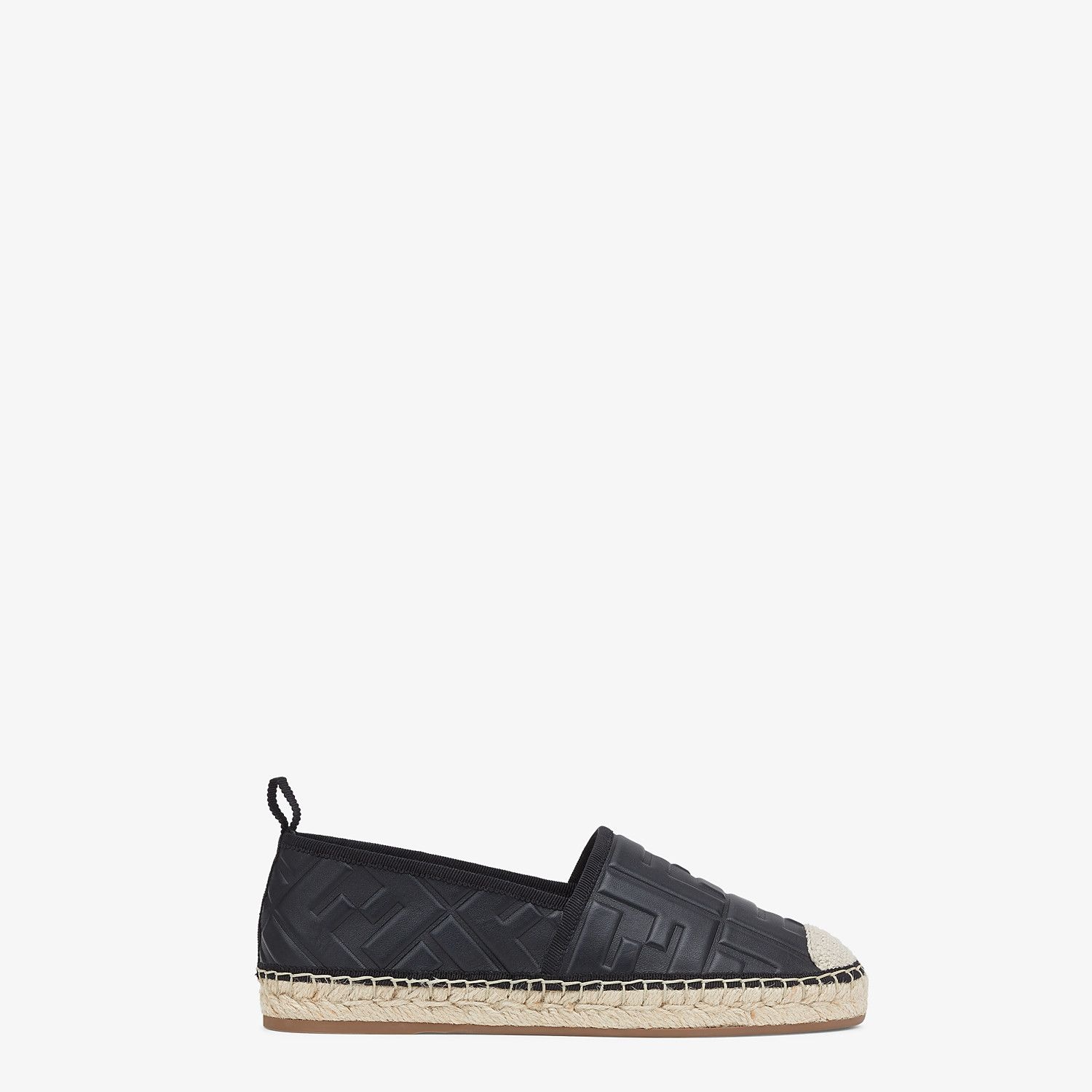 Black leather espadrilles - 1