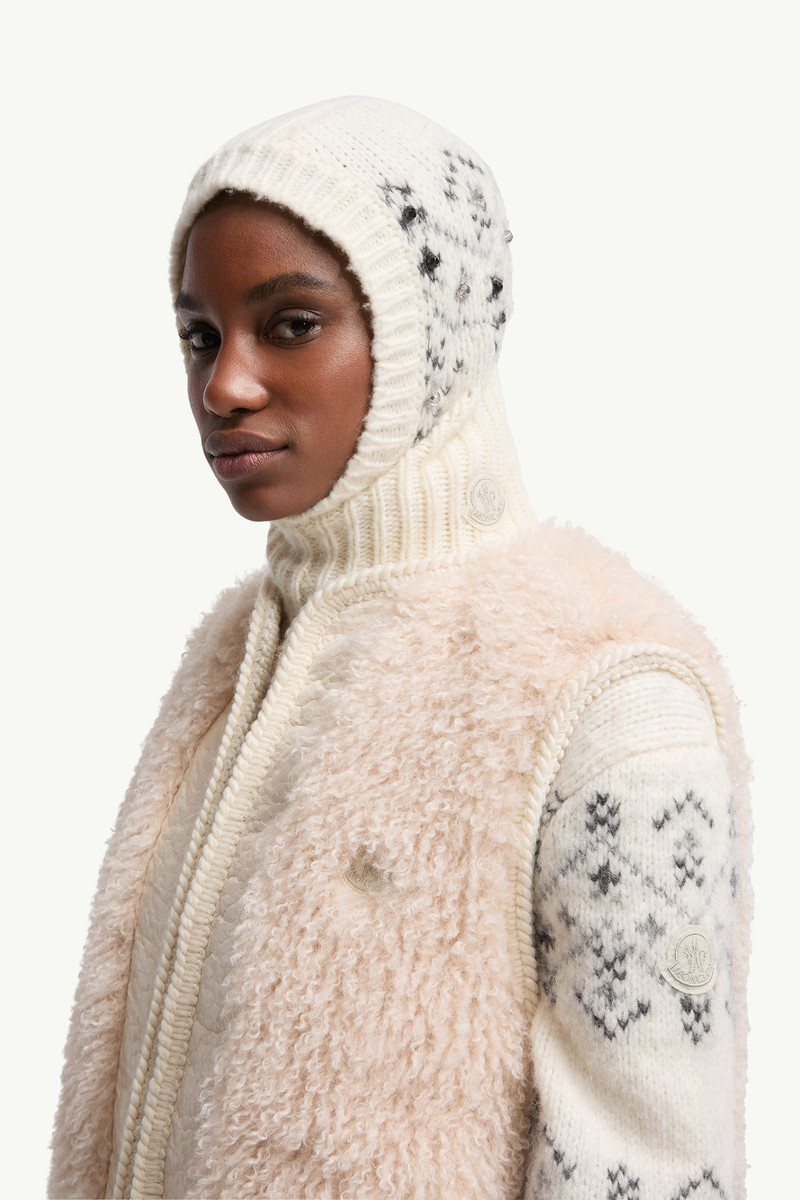 Moncler Crystal-Embroidered Alpaca & Wool Blend Balaclava outlook