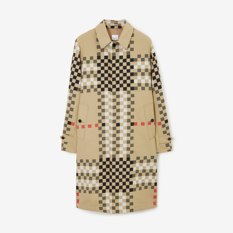 Check Nylon Car Coat 1