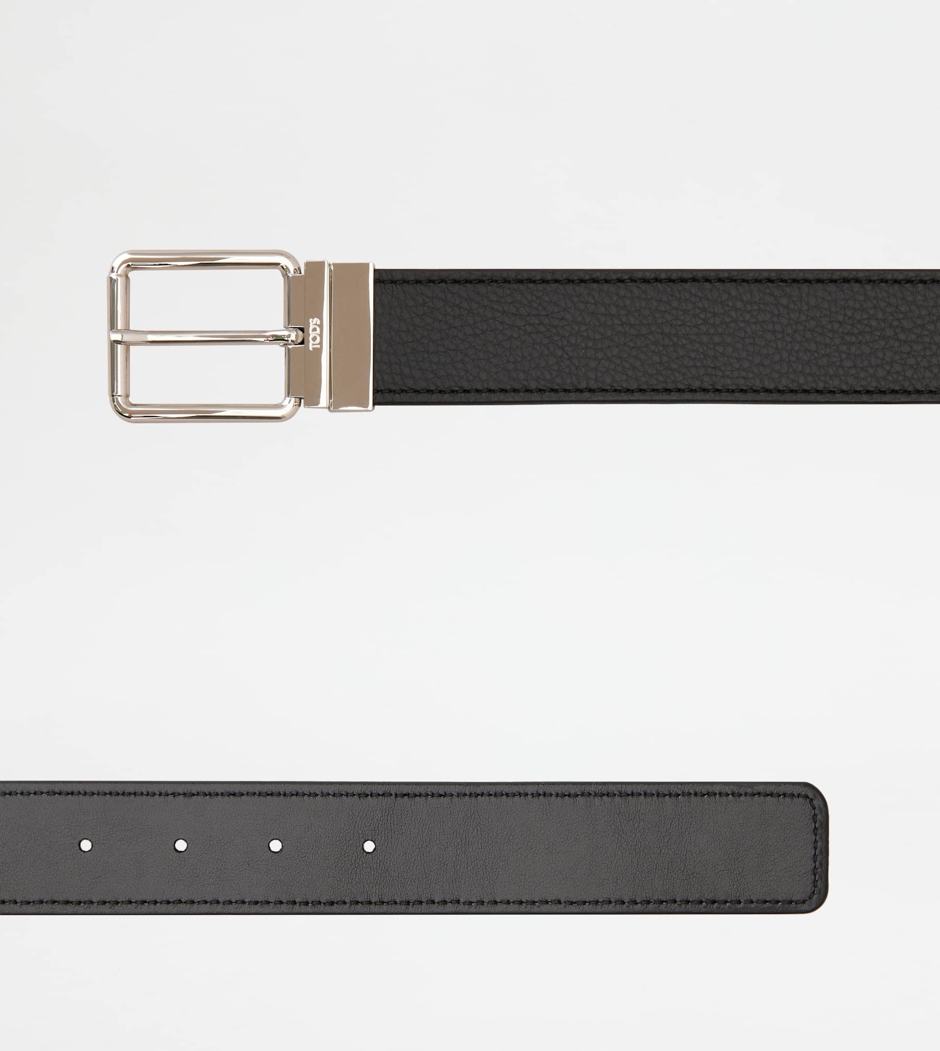 REVERSIBLE BELT IN LEATHER - BLACK - 3