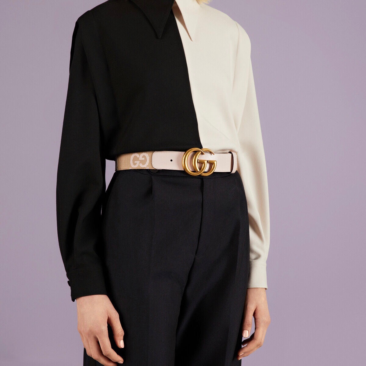 Gucci Marmont Jumbo GG Canvas Belt - 3