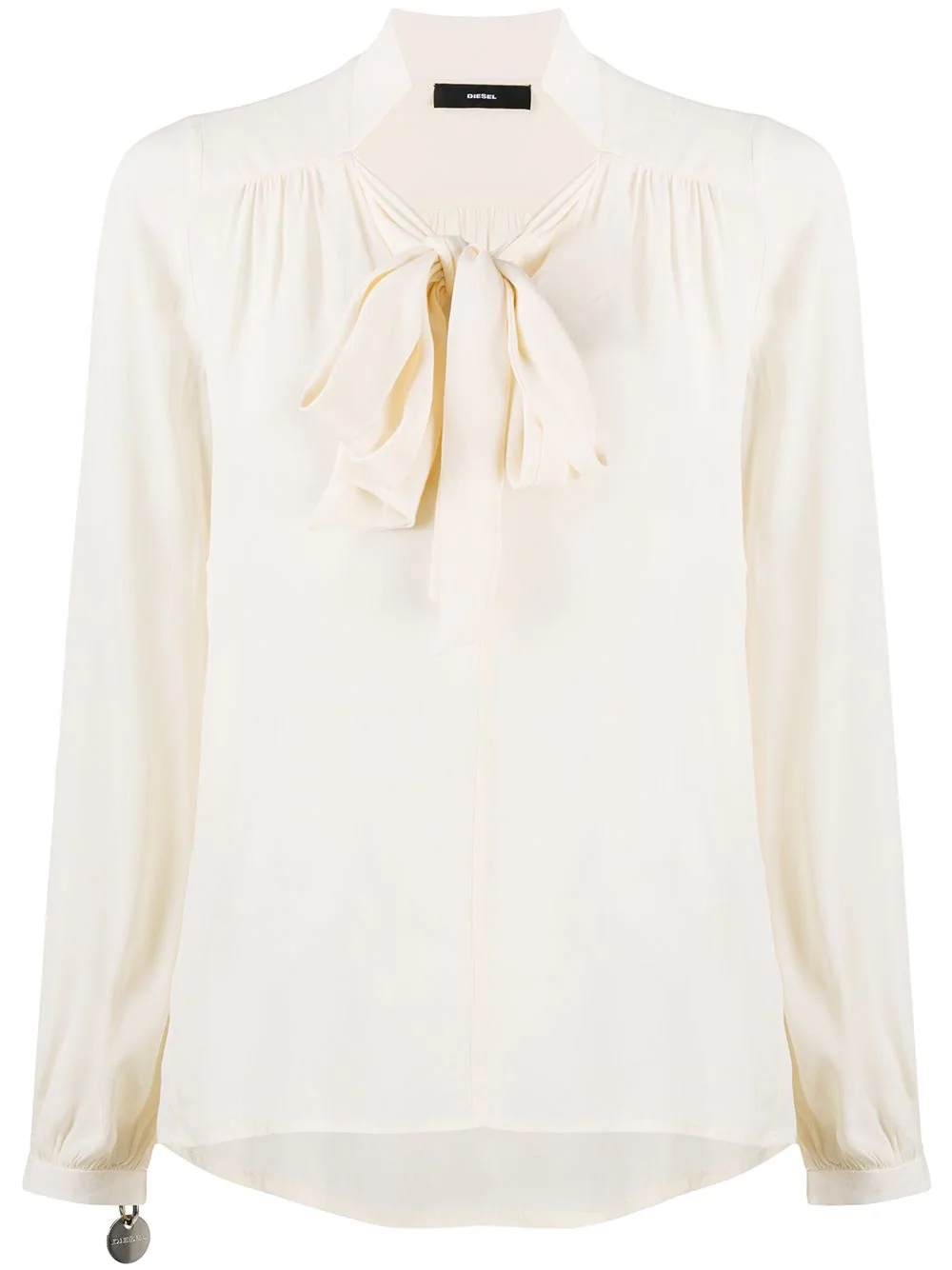 pussy-bow long sleeve blouse - 1