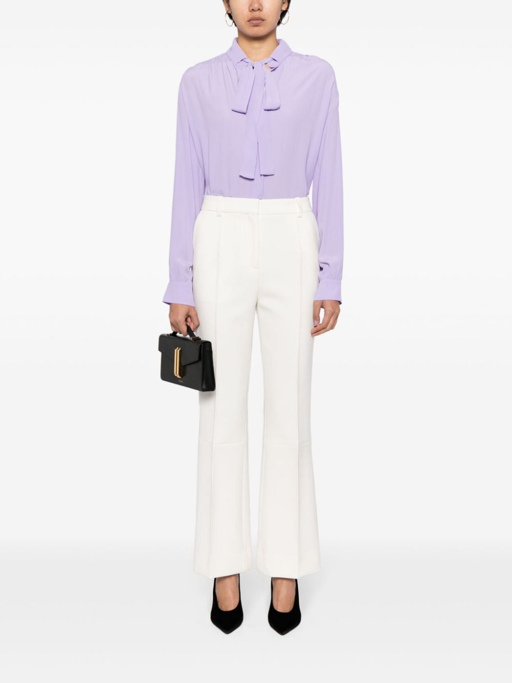 tailored cotton-blend trousers - 2