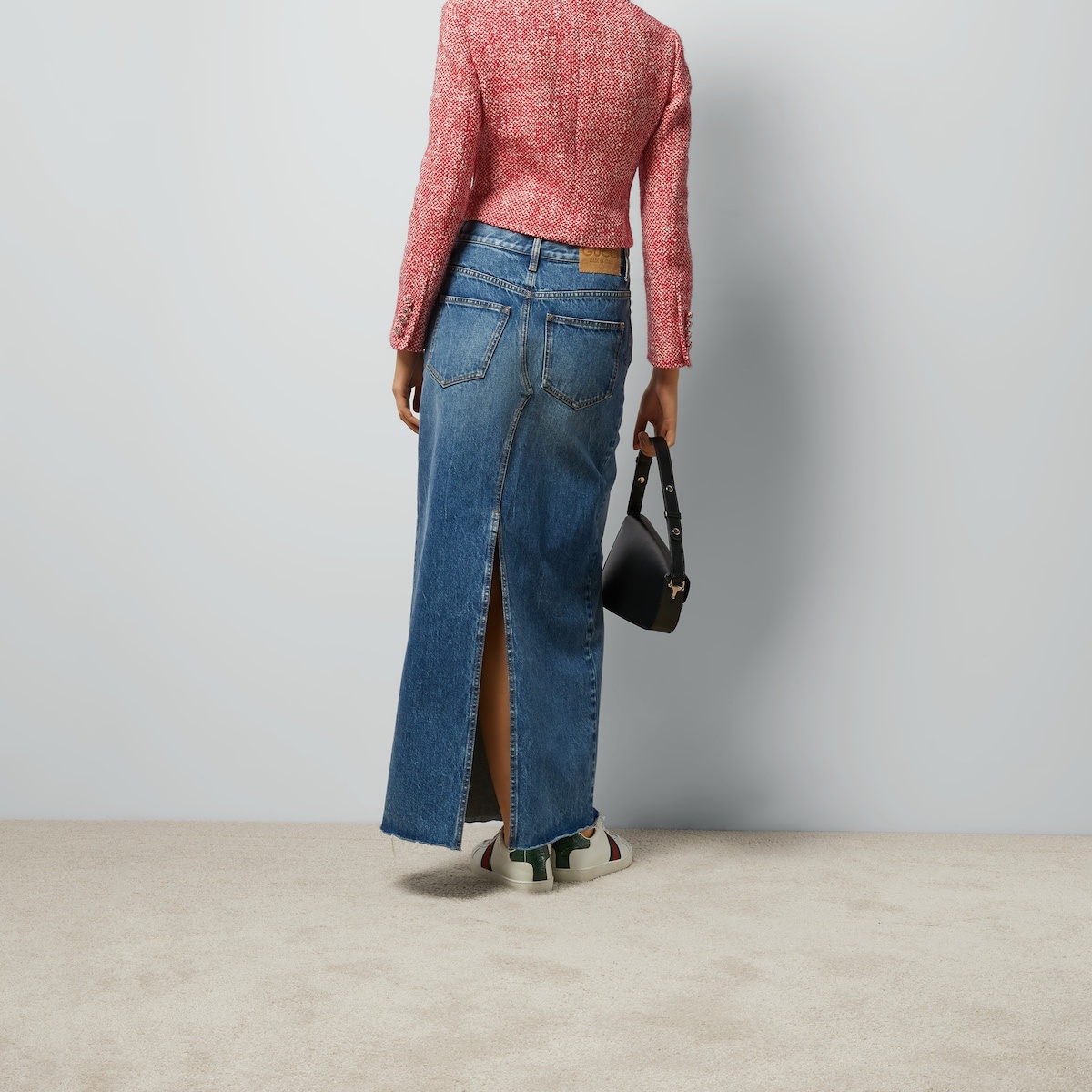 Organic denim skirt with Horsebit - 6