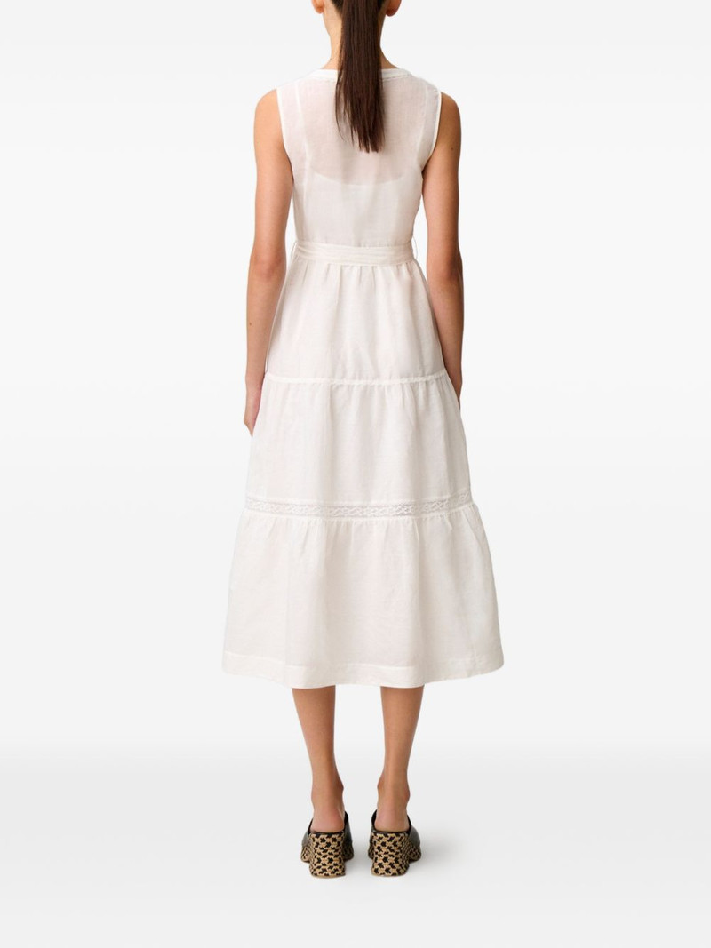 lace-trim belted dress 5