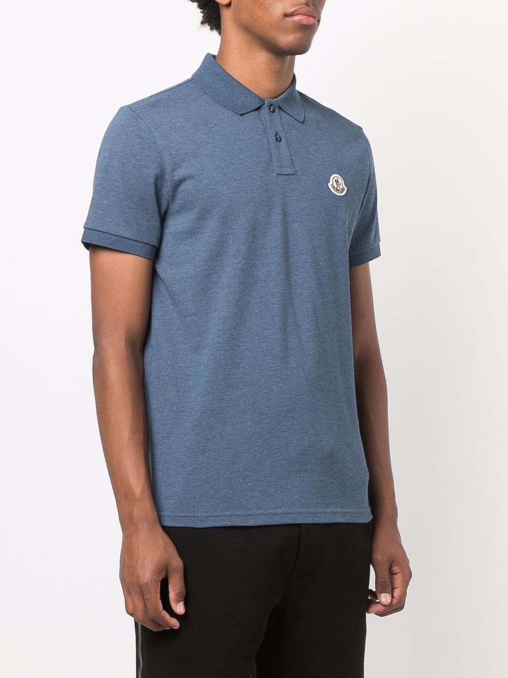 logo patch polo shirt - 3