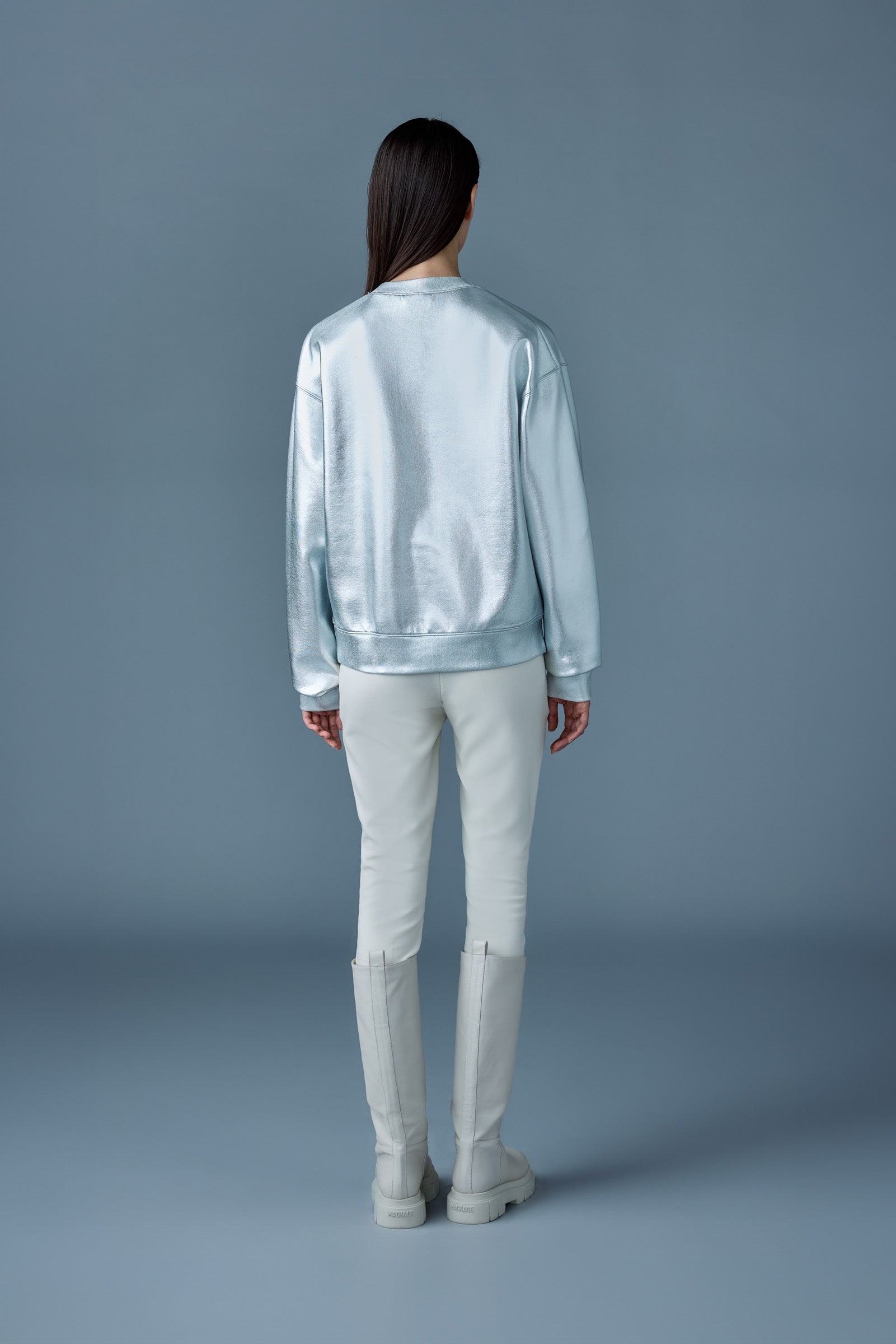 MAZI Snowflake diamante appliqué sweater - 4