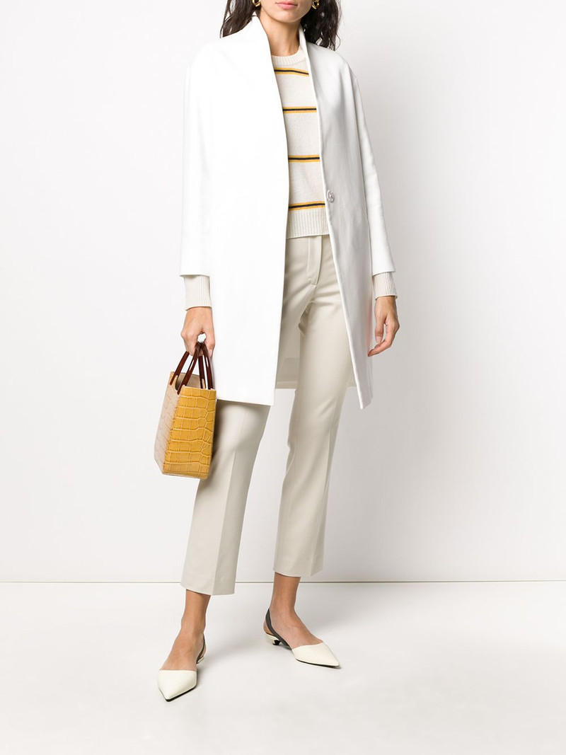 Herno inverted-lapel single breasted coat outlook