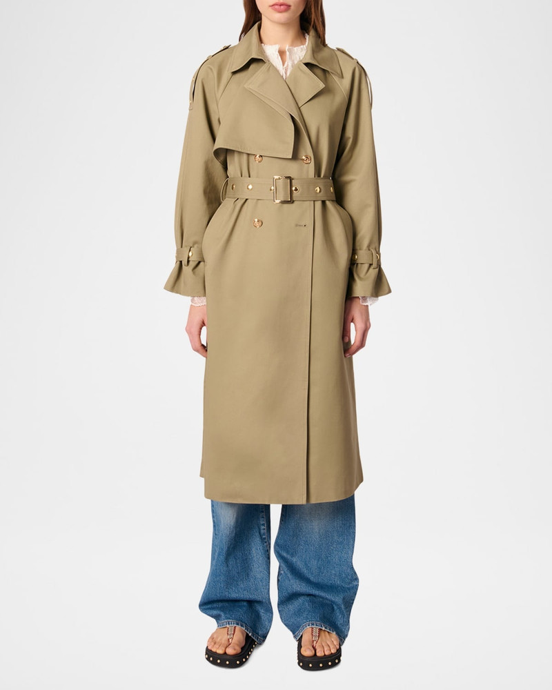 maje Greena Studded Trench Coat outlook