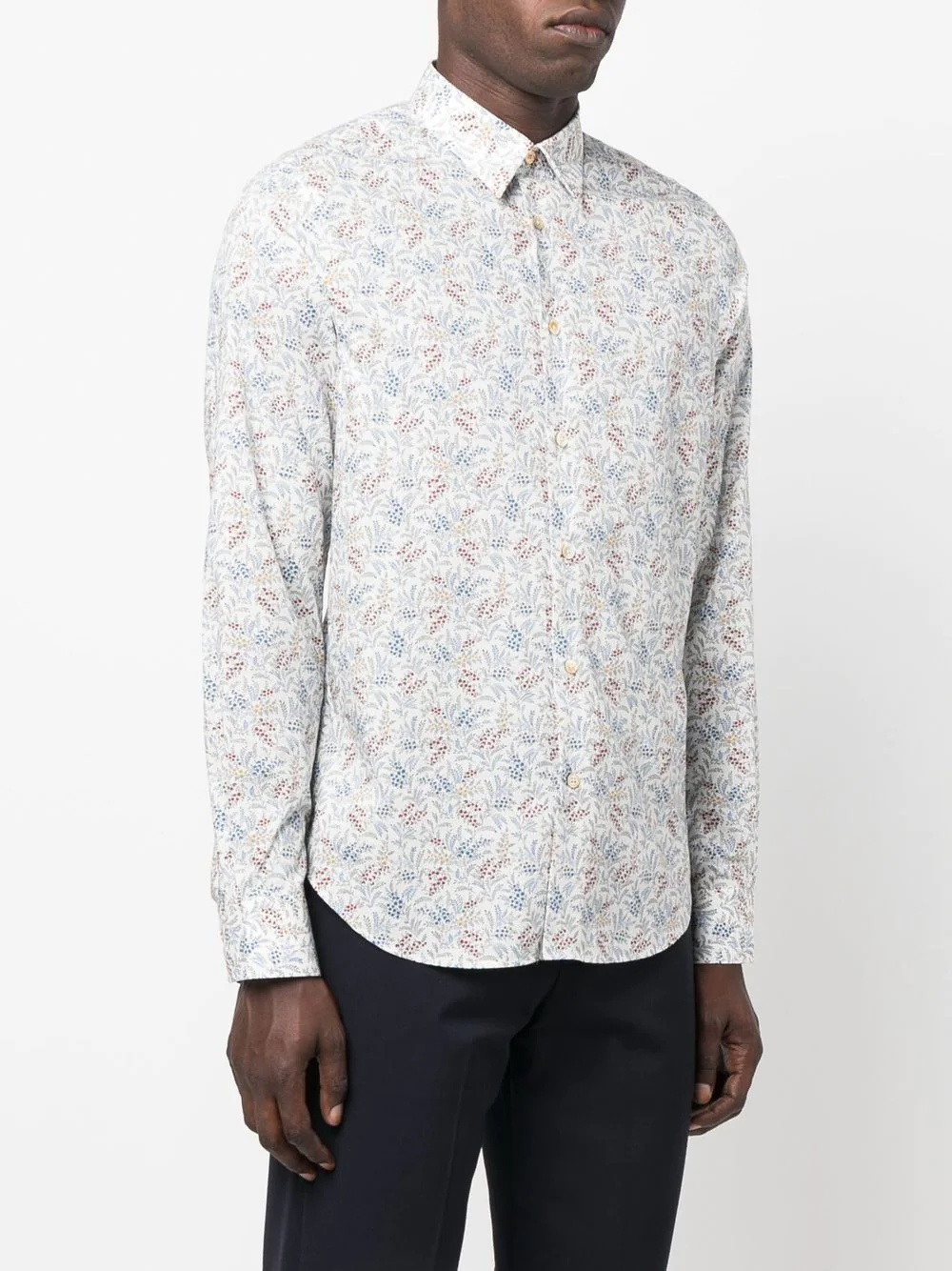 floral-print button-up shirt - 3