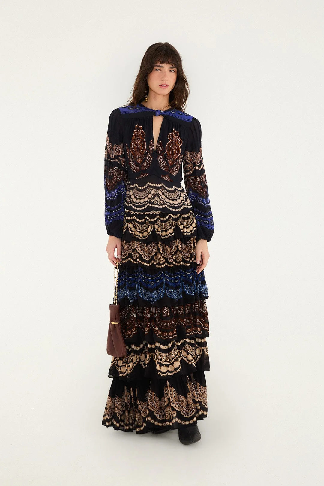 Nicole Ruffled Maxi Skirt - 1