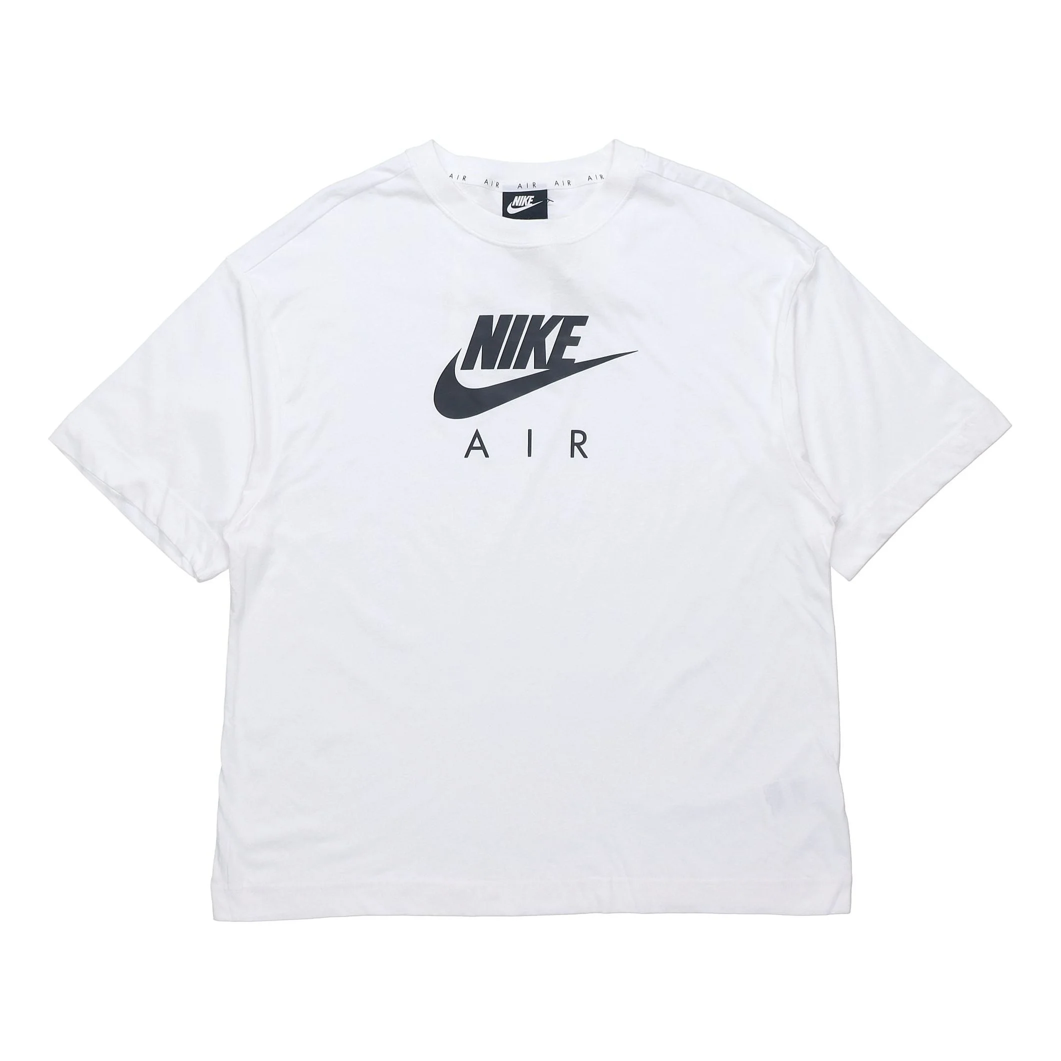 (WMNS) Nike Air Alphabet Logo Printing Sports Round Neck Pullover Short Sleeve White T-Shirt CJ3106- - 1