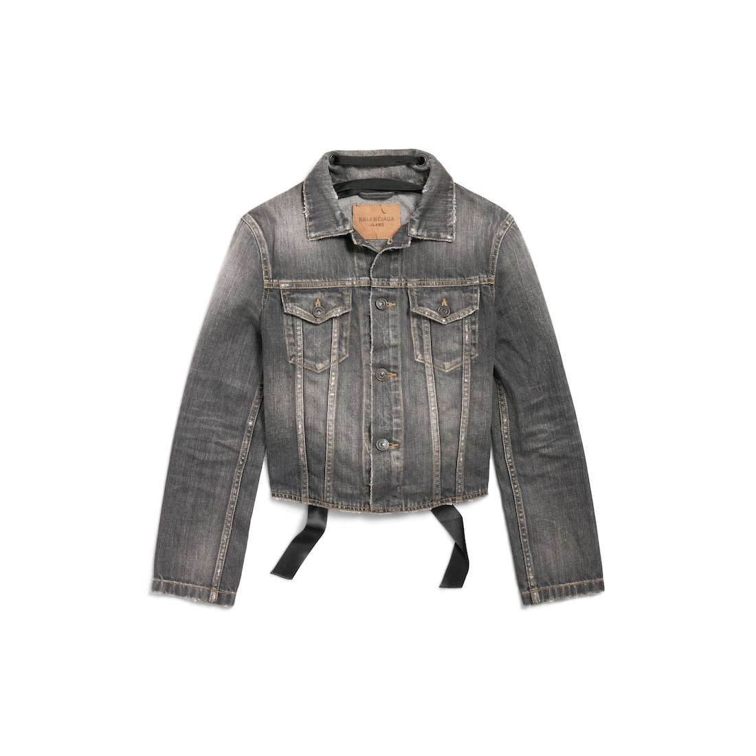 Women's Lace-up Jacket in Dark Grey - 6