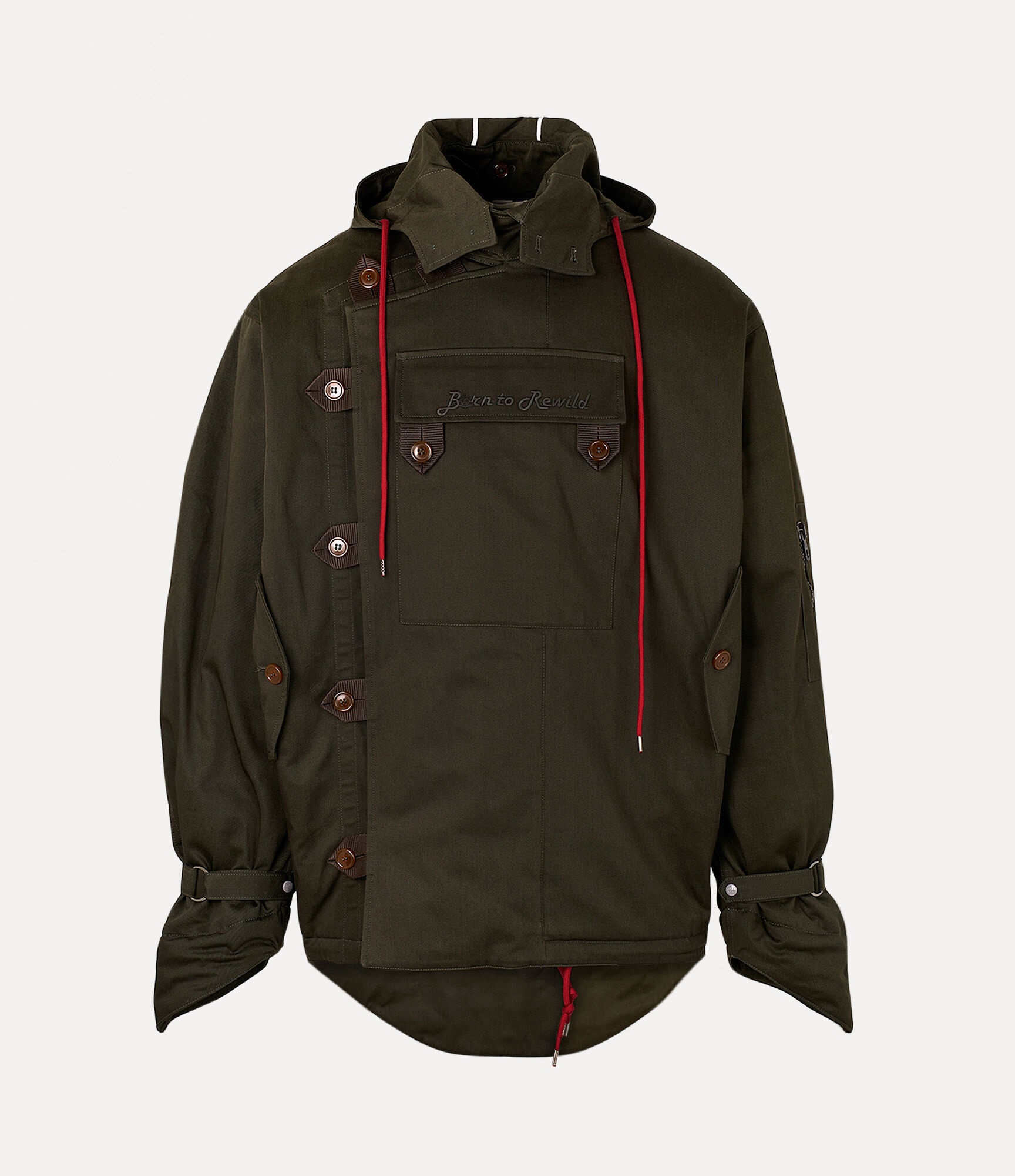 SHORT HOODED DUFFLE - 1