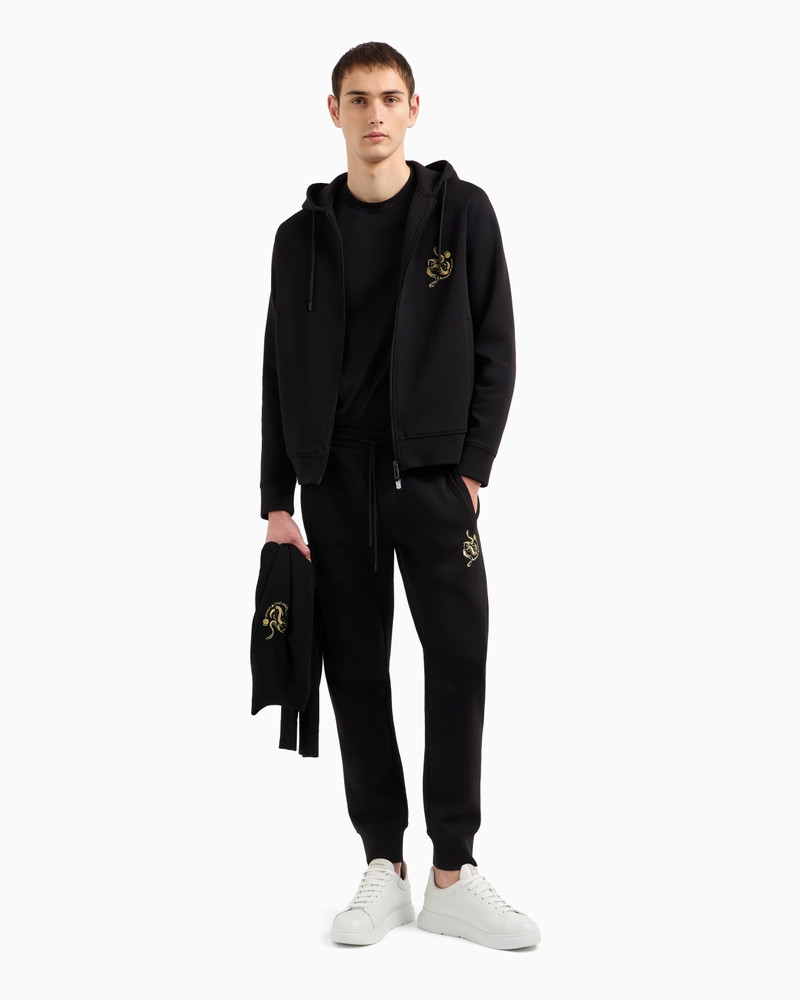 EMPORIO ARMANI ASV LYOCELL BLEND JERSEY JUMPER WITH LUNAR NEW YEAR EMBROIDERY outlook