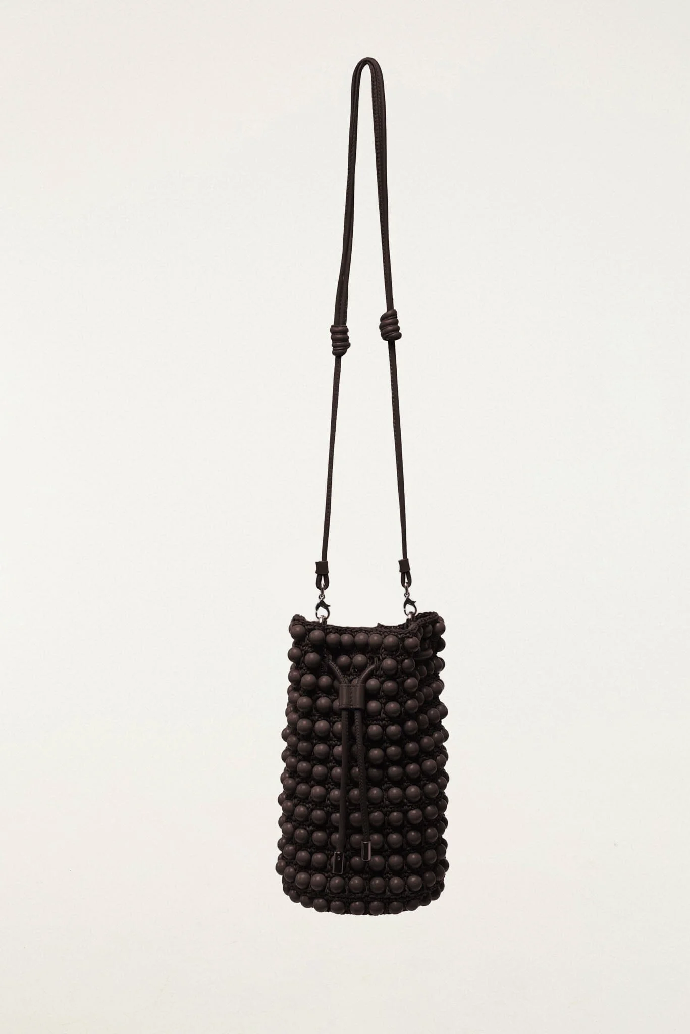 Beaded Macrame Bucket Bag - 1