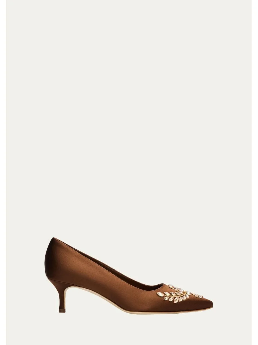 50mm Pasadislo Embellished Satin Pumps - 1
