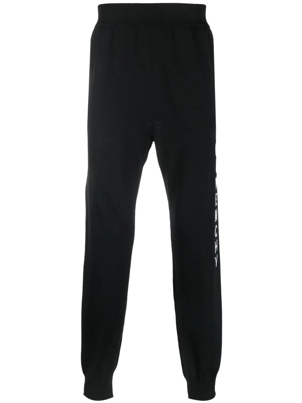 intarsia-knit logo track pants - 1