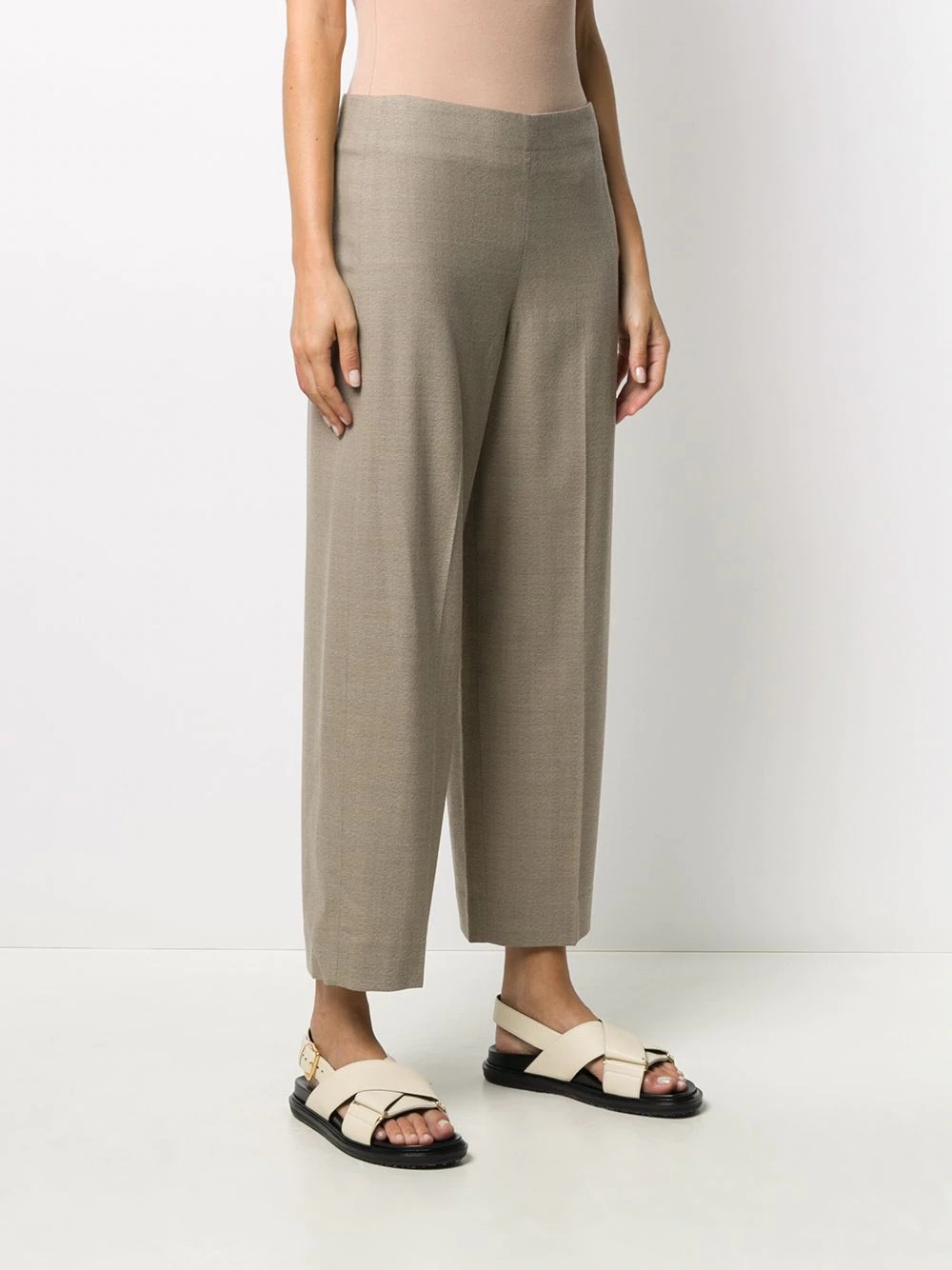 side-button wool trousers - 3