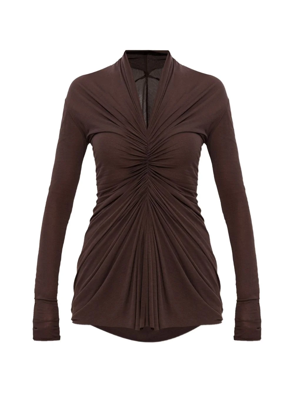 draped V-neck top - 1