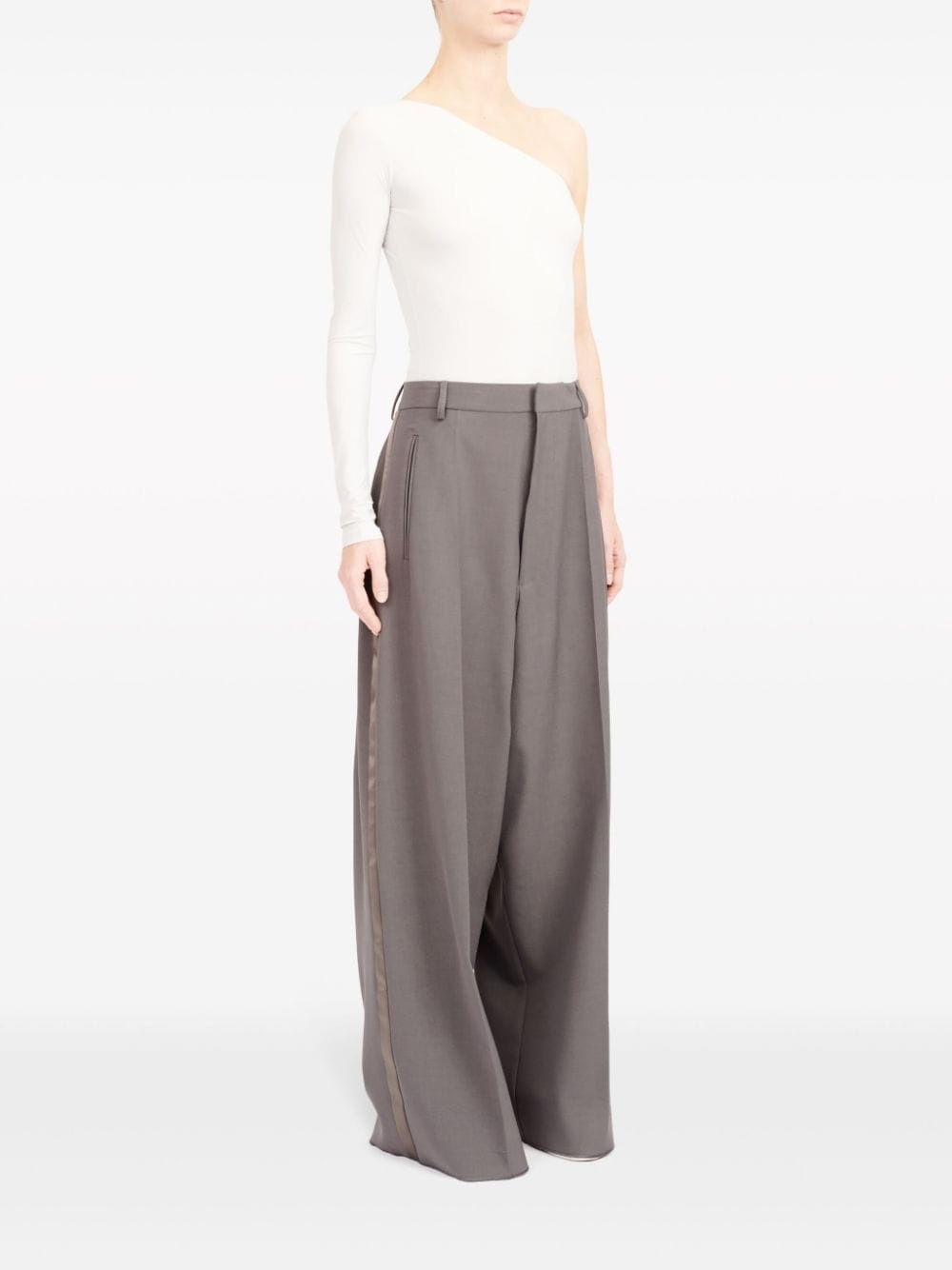 fluid gabardine trousers - 3