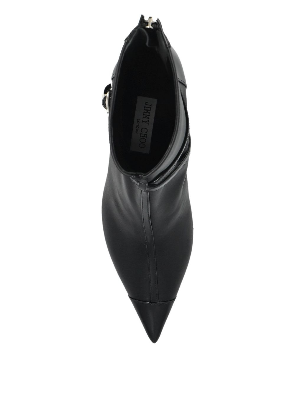 70mm pearl-embellished pointed-toe boots - 2