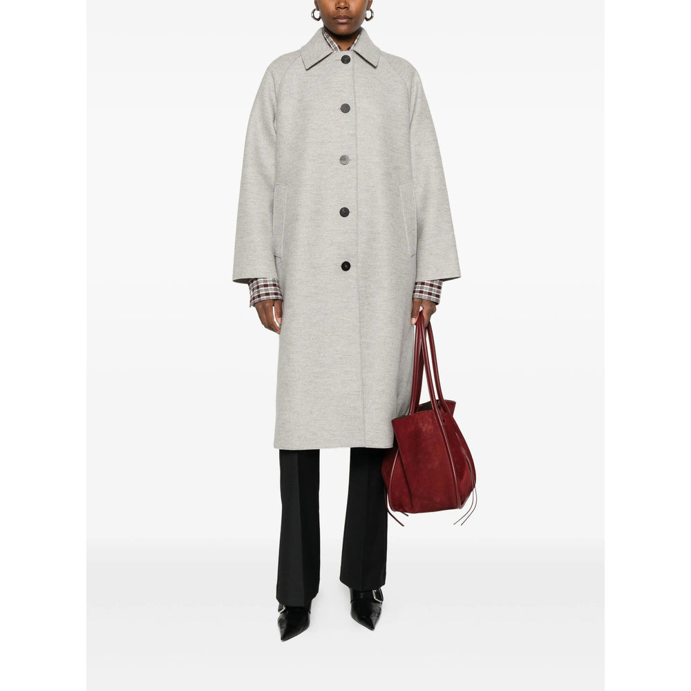 Harris Wharf London Neutrals Coats - Single Breasted Coats Women - 5