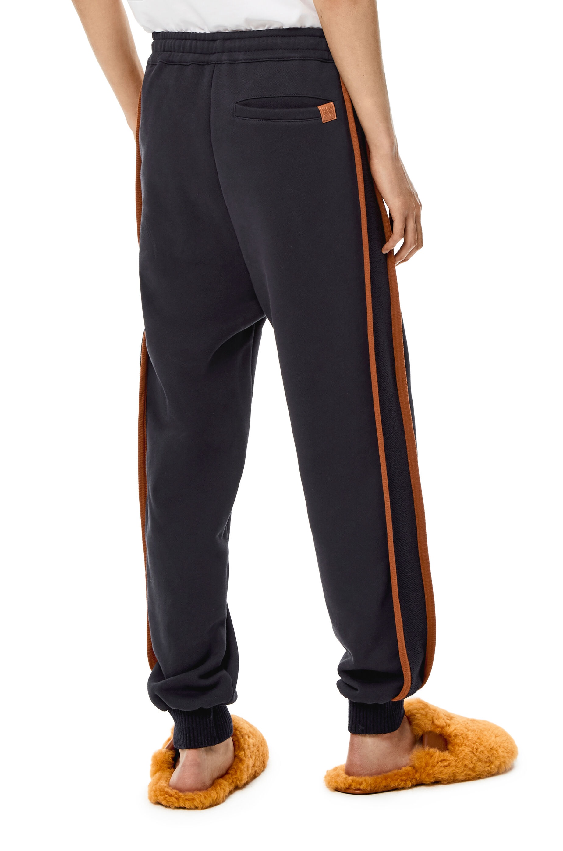 Side band jogging trousers in cotton - 4
