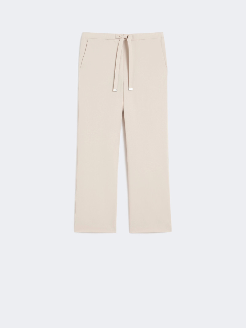 ARGENTA Wool gabardine trousers - NATURAL 1