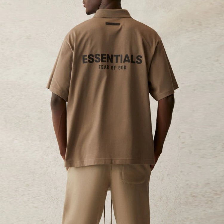 Fear of God Essentials SS21 Polo Shirt 'Taupe' FOG-SS21-550 - 5