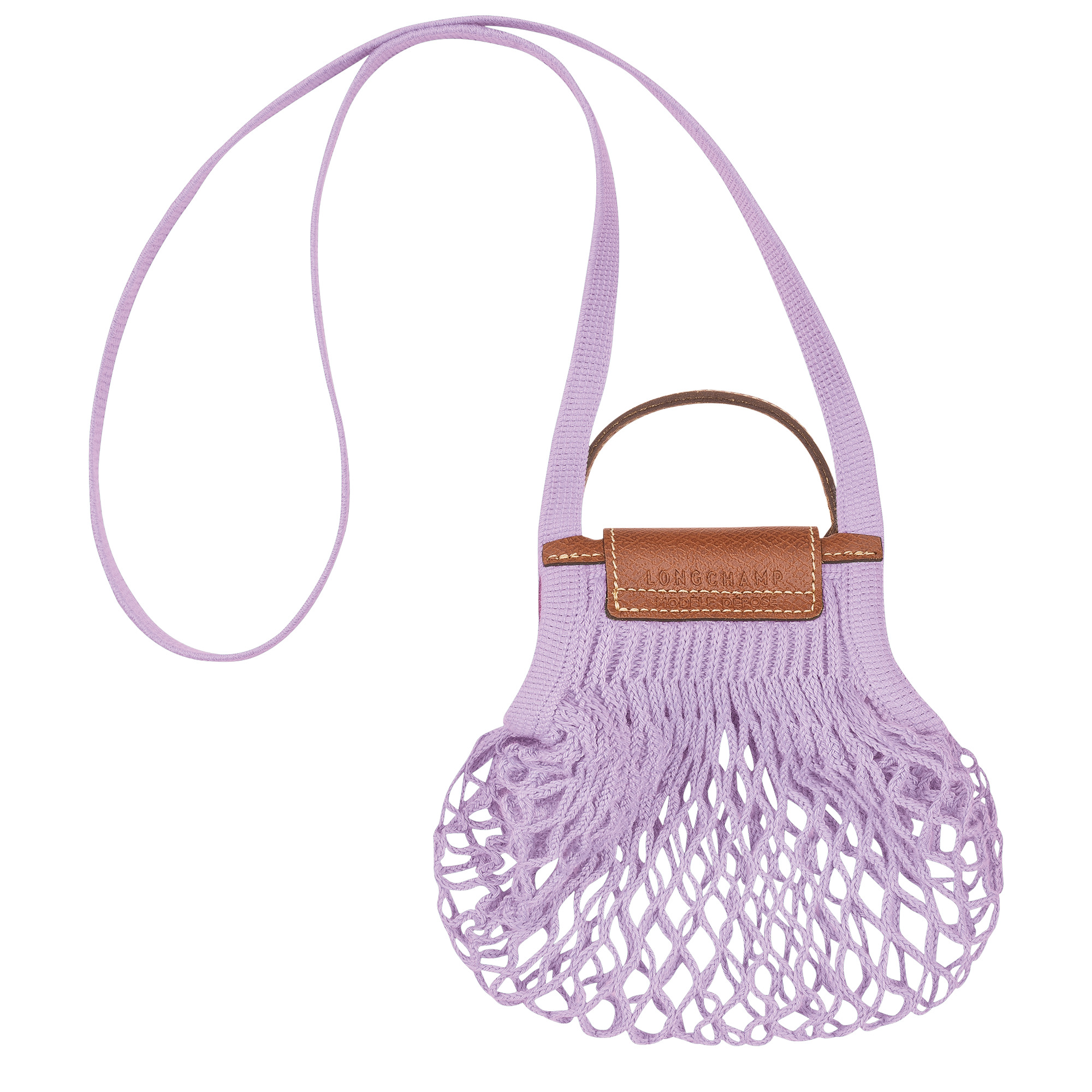 Longchamp Le Pliage Filet XS Mesh bag Lilac Canvas REVERSIBLE