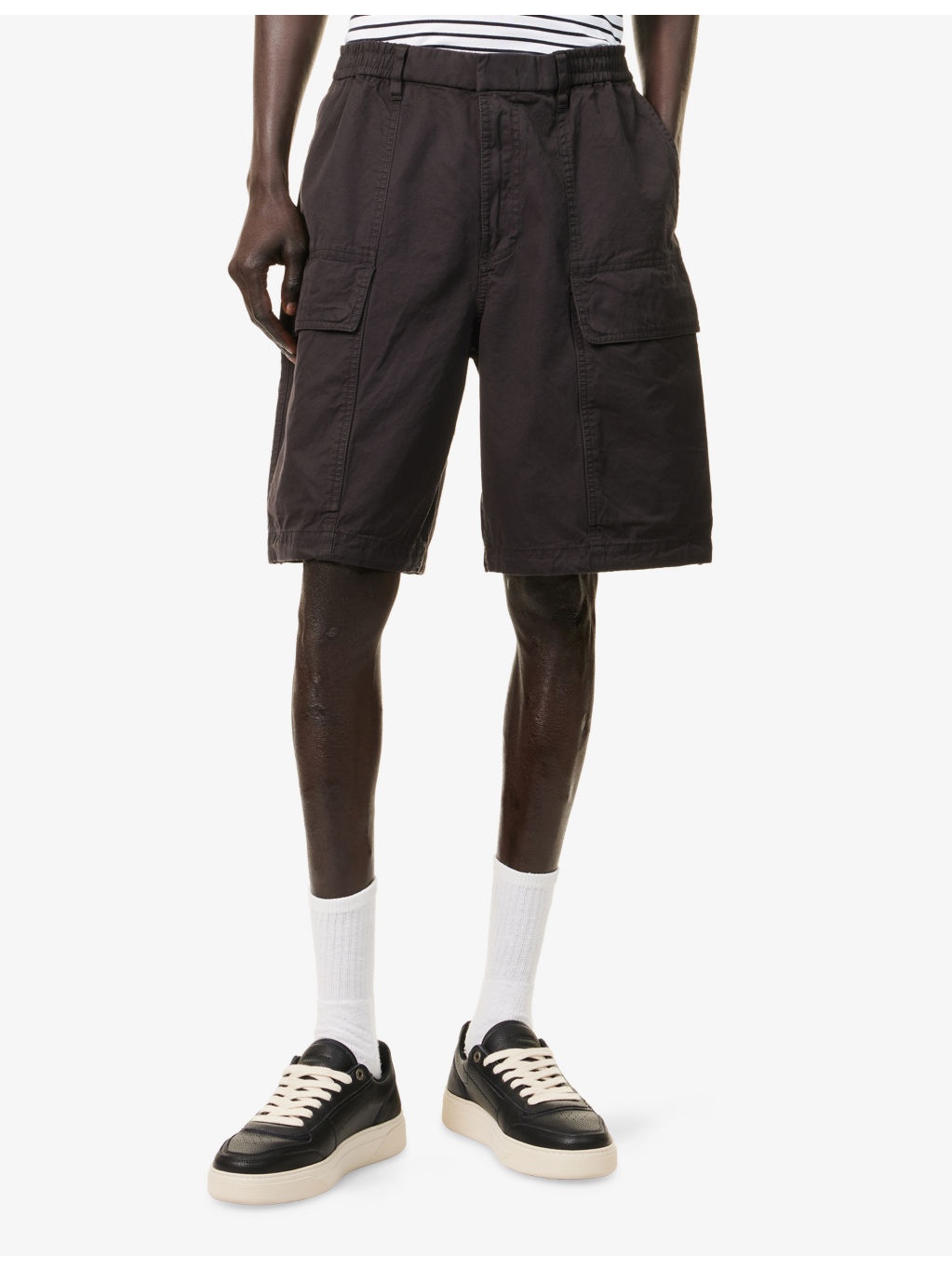 Cargo Drawstring Cotton And Silk Shorts - 3