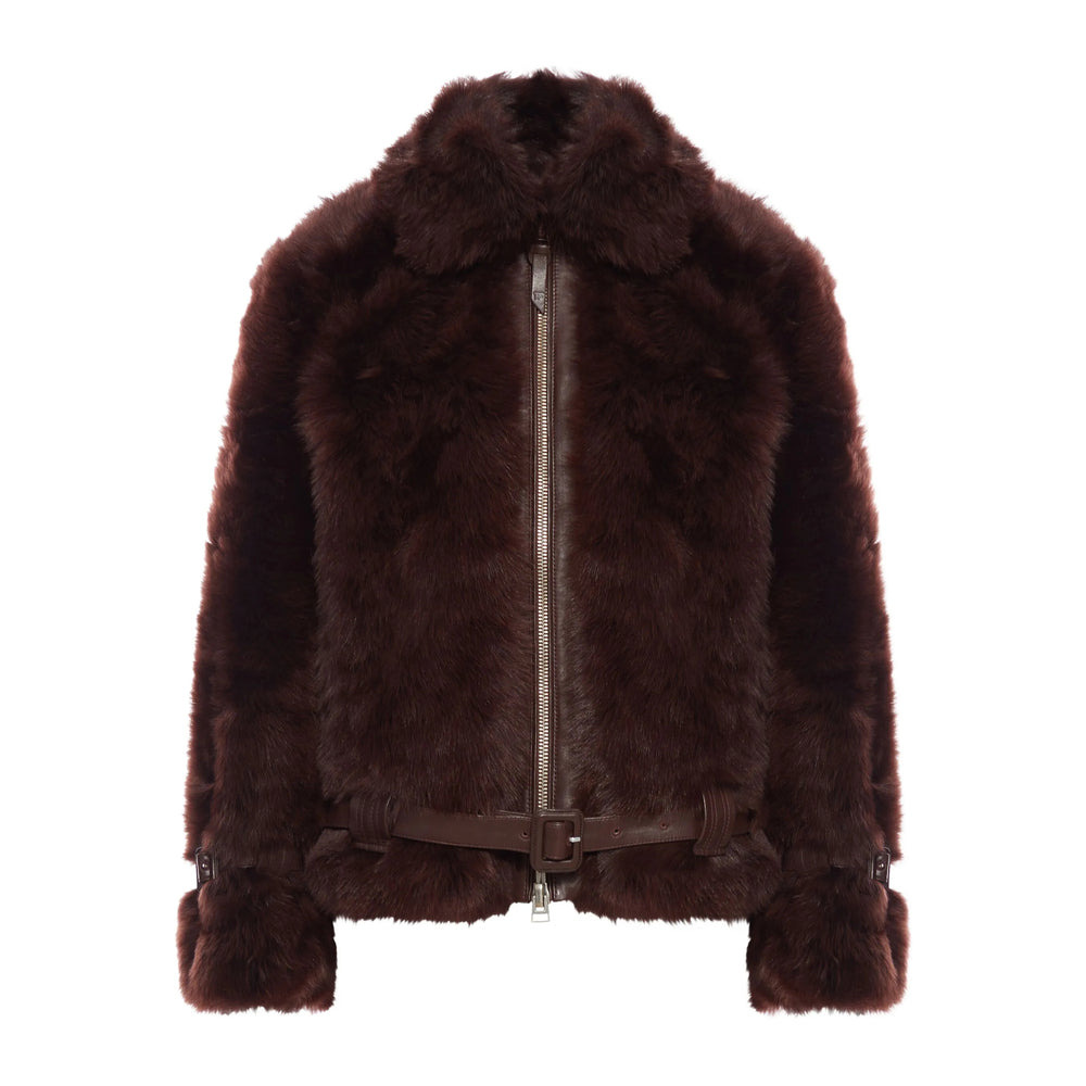 Tom Ford Brown Jackets - Faux Fur & Shearling Jackets Women - 2