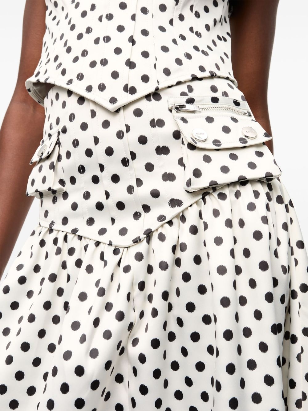 polka dot-print maxi skirt - 4