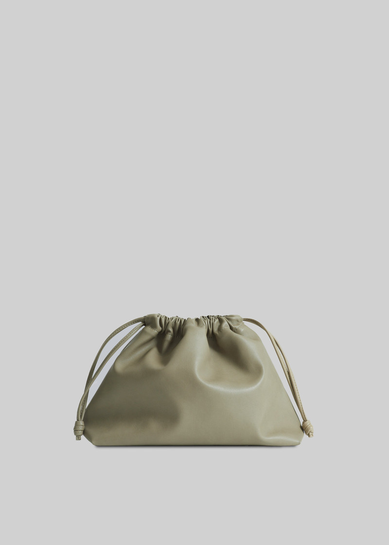 Morgan Faux Leather Small Pouch - Sage 1