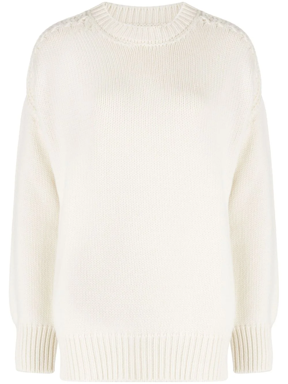 round-neck cashmere jumper - 1