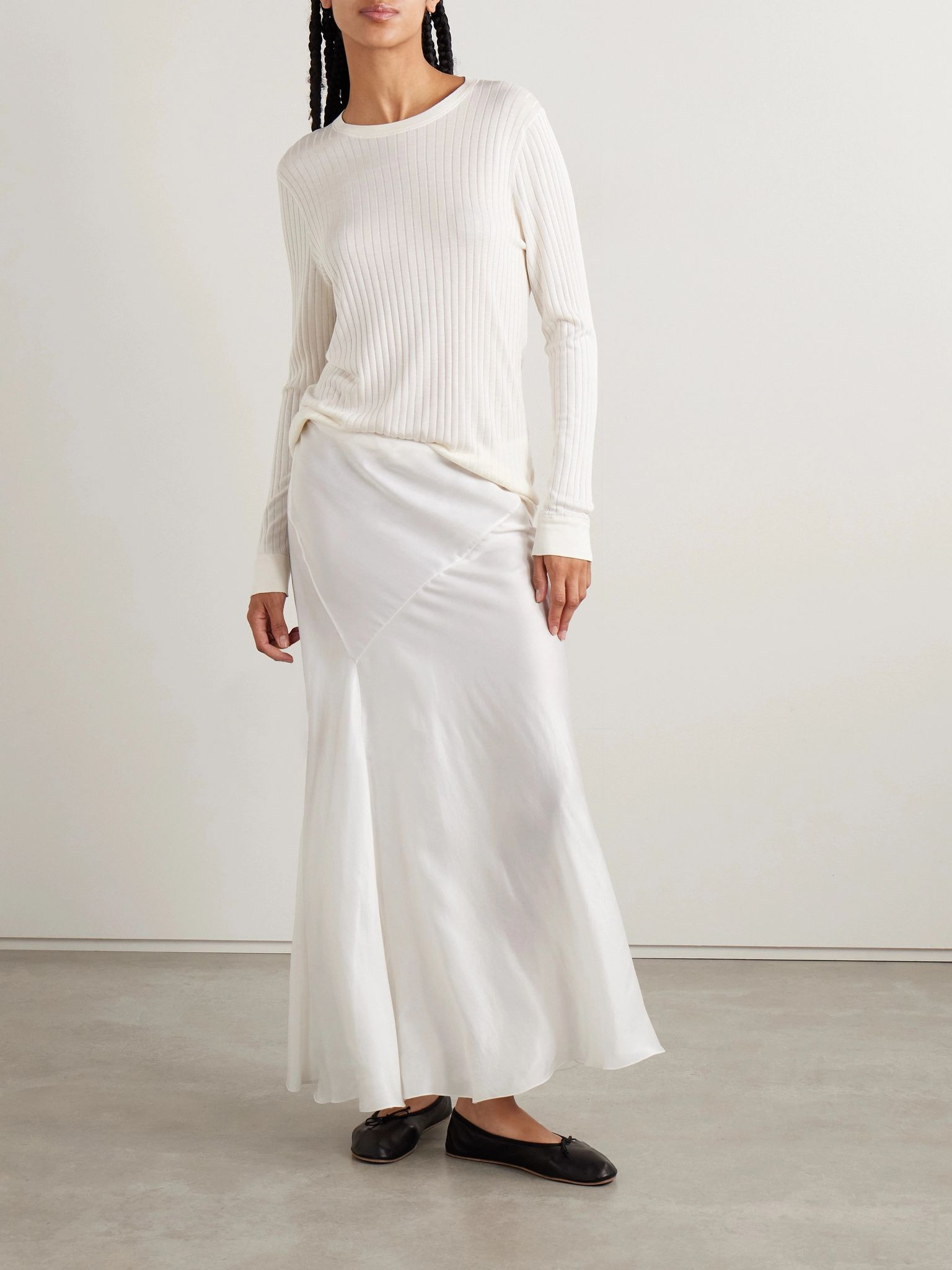 Keya ribbed-knit sweater Ivory - 2