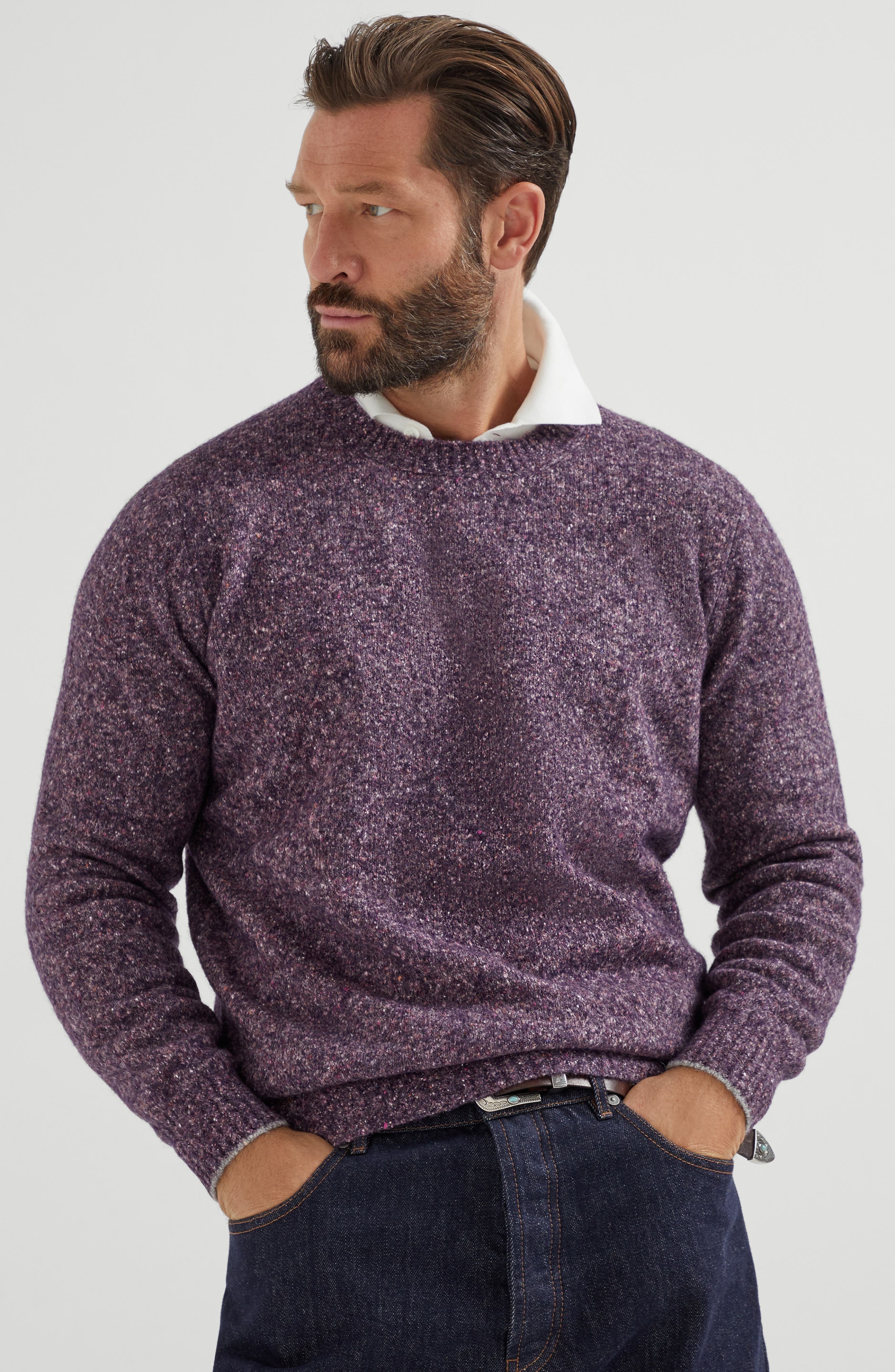 Brunello Cucinelli Knop sweater in Burgundy at Nordstrom - 2