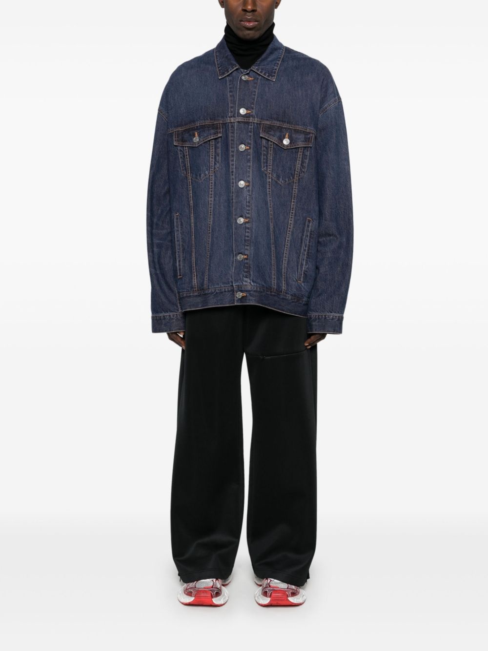 drop-shoulder denim jacket - 3
