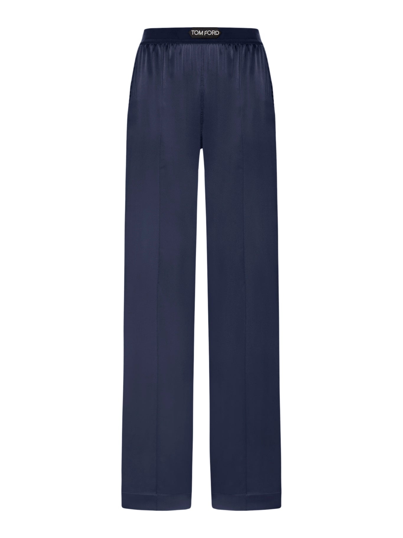 STRETCH SILK SATIN PANTS - 1