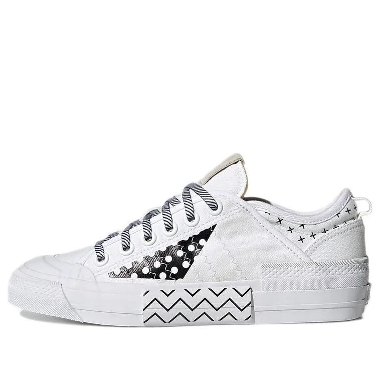 (WMNS) adidas originals Nizza Multi Foxing Sneakers White/Black GW5821 - 1