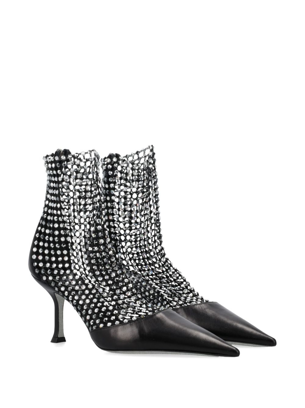 crystal-embellished sock boots - 2