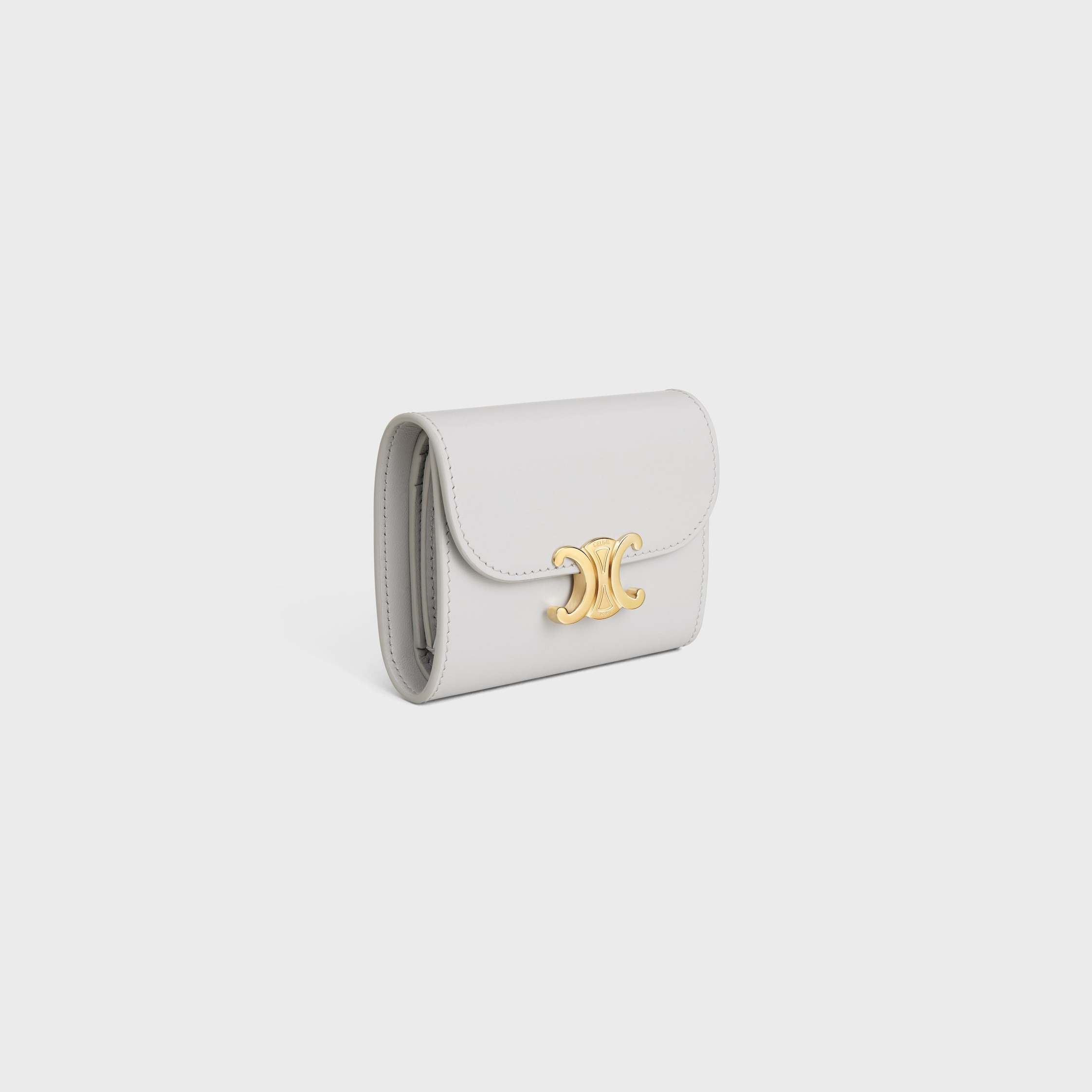 Small Flap Wallet TRIOMPHE in Shiny calfskin - 2