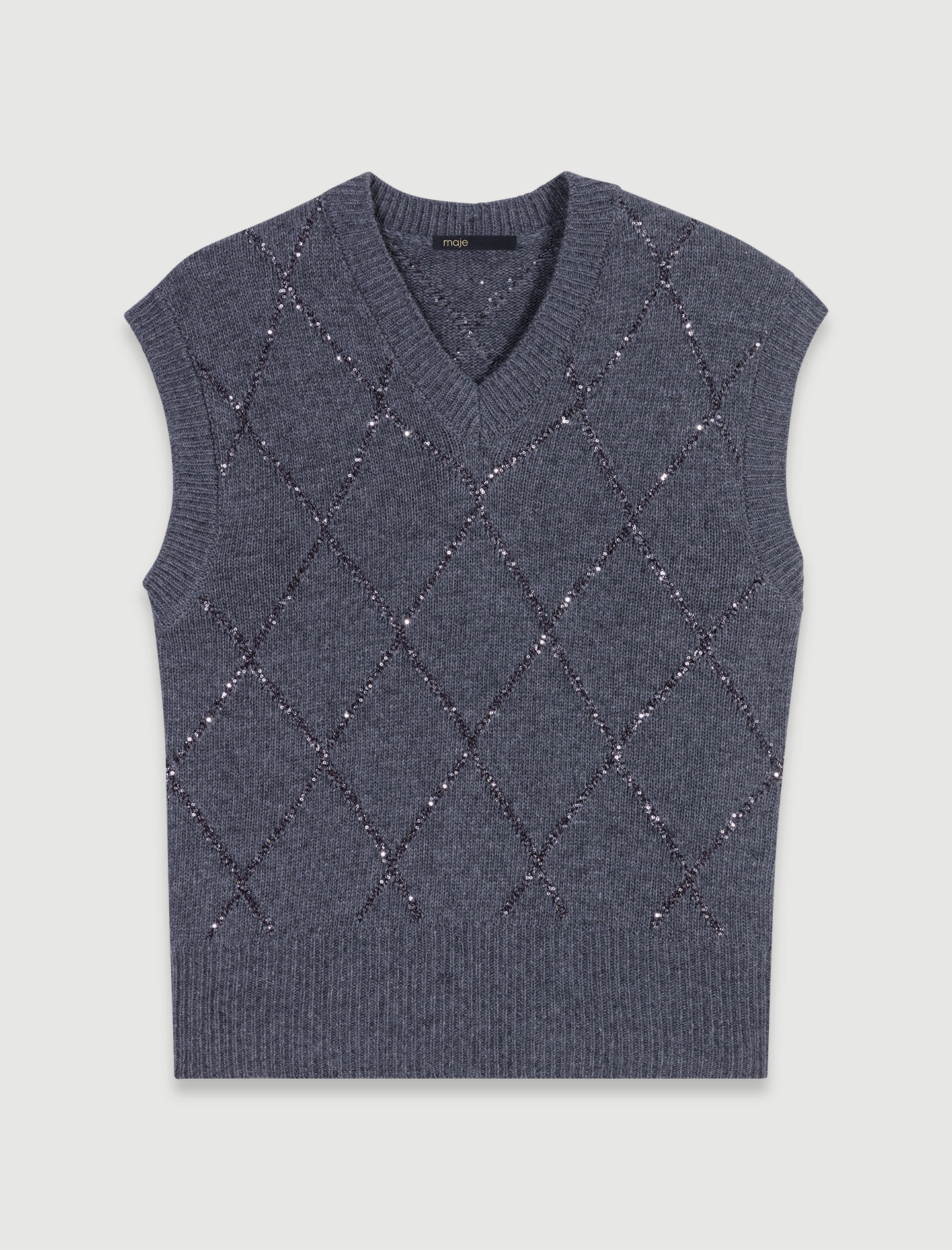 Sleeveless sequin jumper - 1