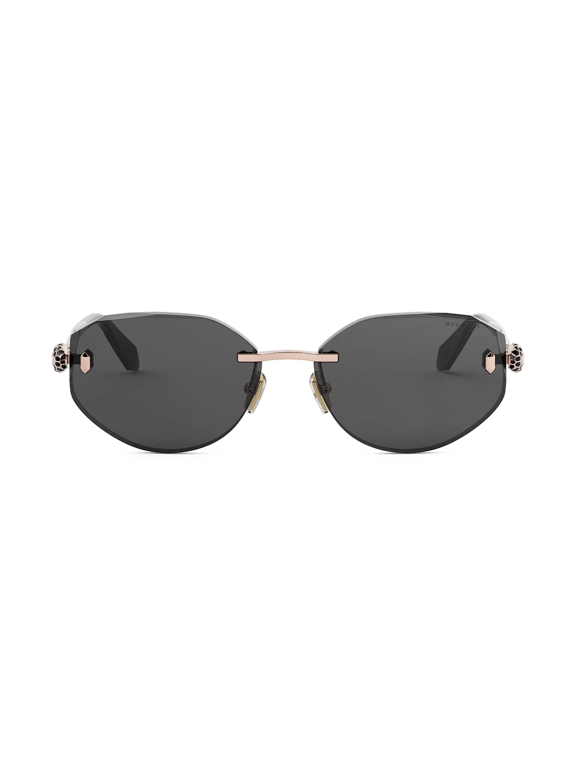 Women's Serpenti Forever 58MM Oval Sunglasses - Rose Gold Black - 1