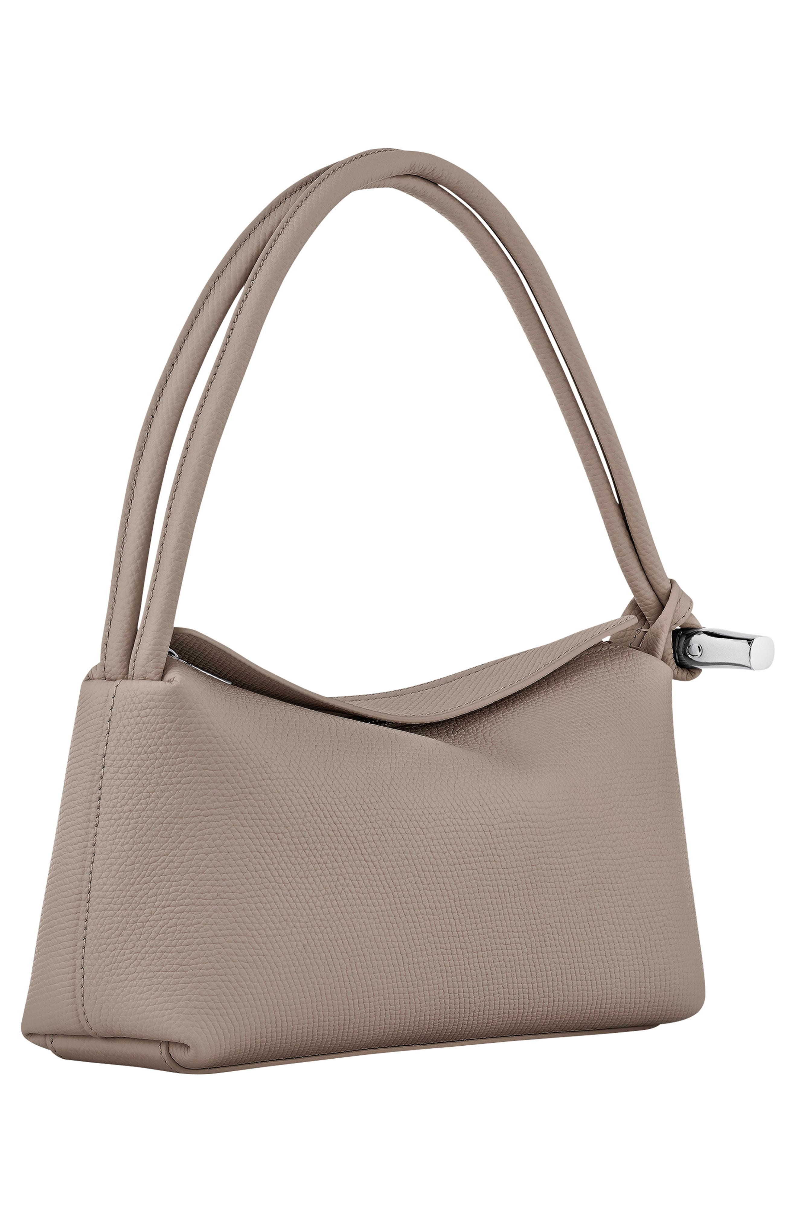 Longchamp Le Roseau East/West Leather Shoulder Bag in Clay at Nordstrom - 4