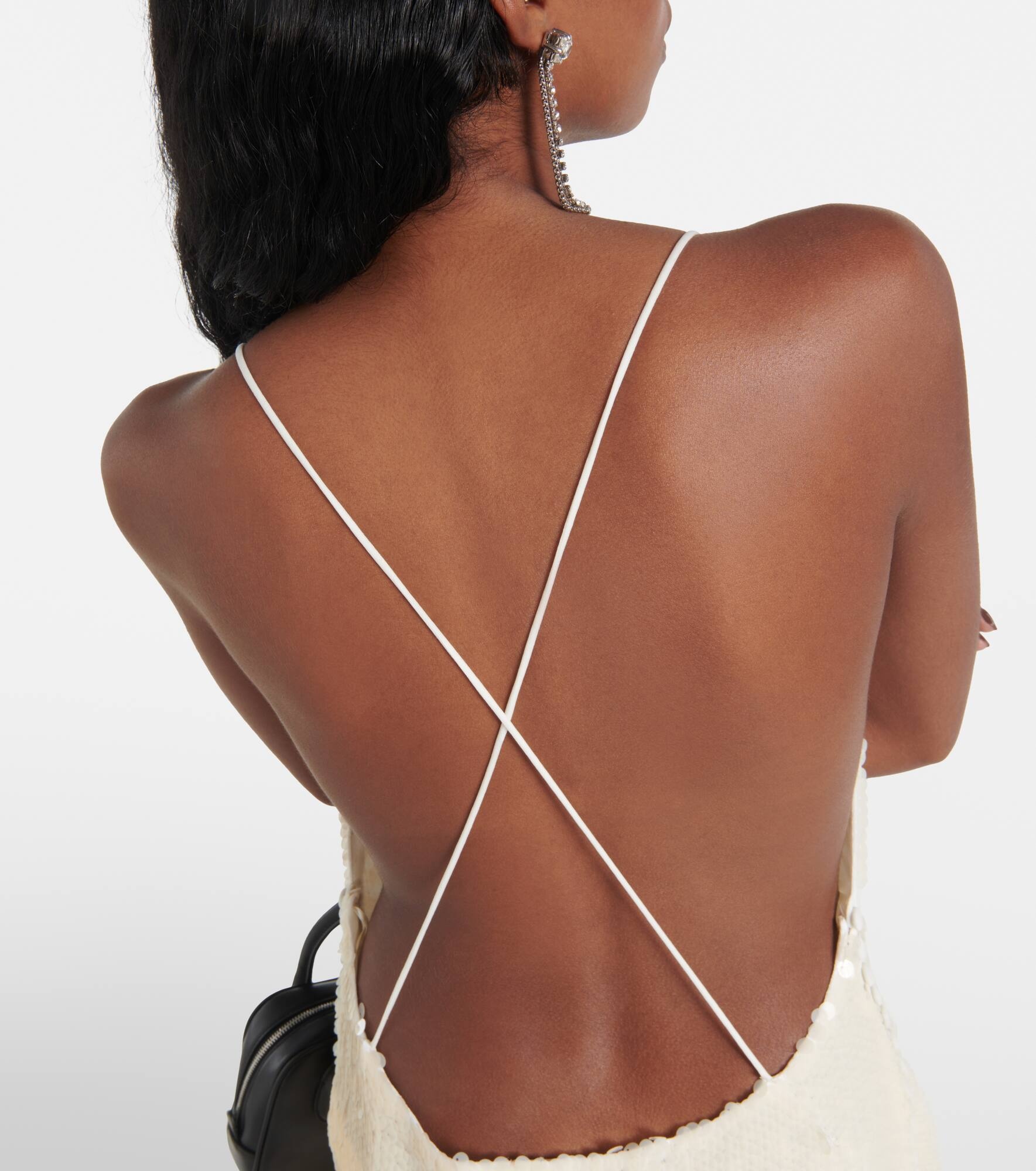 Sequined open-back gown - 6