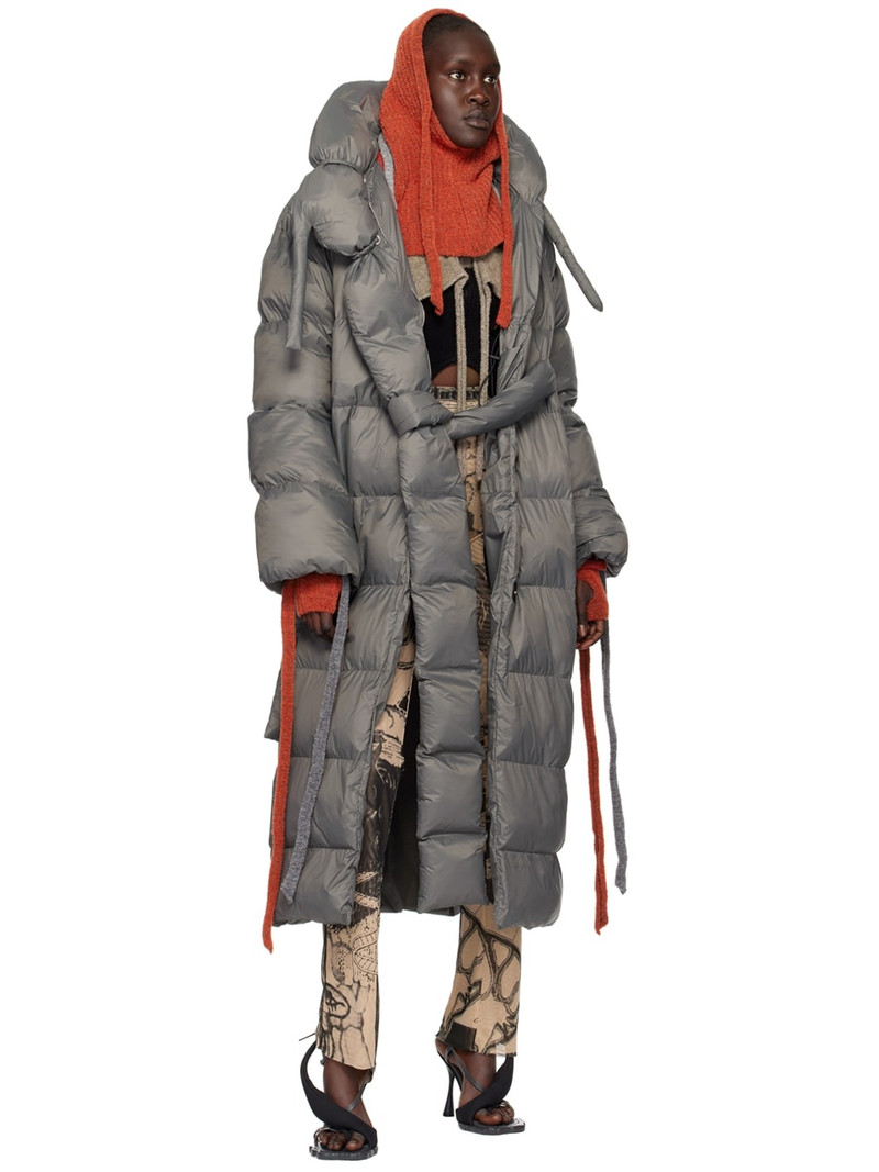 OTTOLINGER Gray Laced Puffer Coat outlook