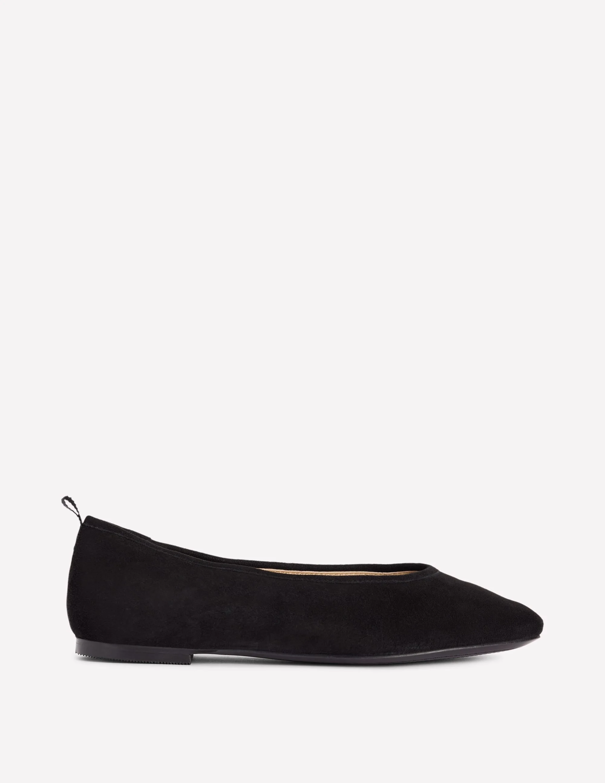 High Cut Ballet Flats-Black - 1
