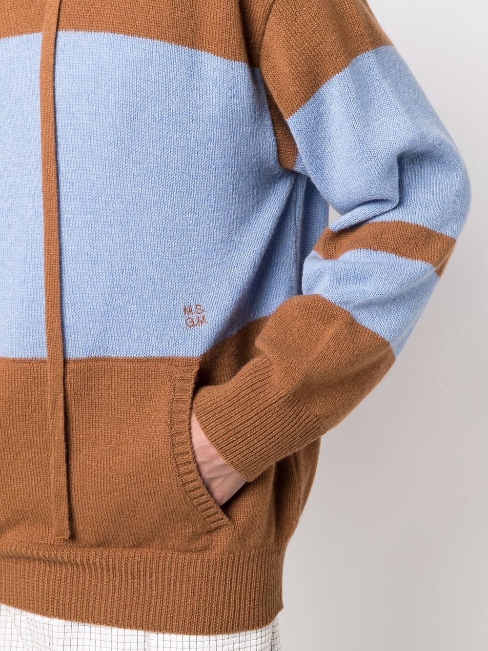 colour-block detail hoodie - 5